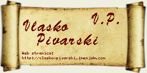 Vlaško Pivarski vizit kartica